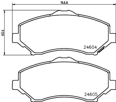 BEHR HELLA SERVICE - 8DB355014231 - Комплект тормозных колодок, дисковый тормоз