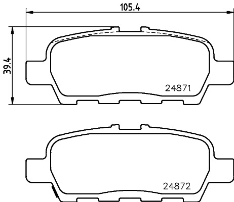 BEHR HELLA SERVICE - 8DB355014561 - Комплект тормозных колодок, дисковый тормоз