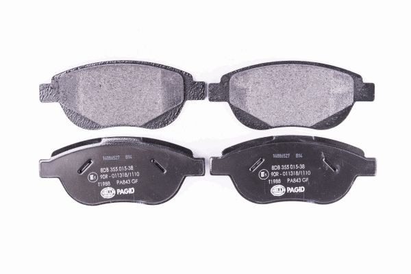 BEHR HELLA SERVICE - 8DB355015381 - Комплект тормозных колодок, дисковый тормоз BEHR HELLA SERVICE - 8DB355015381 - Комплект тормозных колодок, дисковый тормоз