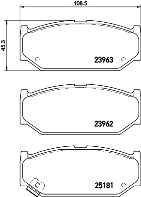 BEHR HELLA SERVICE - 8DB355015751 - Комплект тормозных колодок, дисковый тормоз