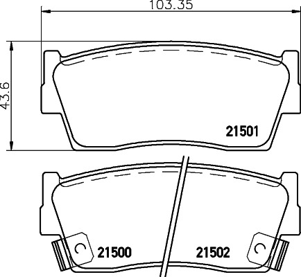 BEHR HELLA SERVICE - 8DB355016371 - Комплект тормозных колодок, дисковый тормоз BEHR HELLA SERVICE - 8DB355016371 - Комплект тормозных колодок, дисковый тормоз