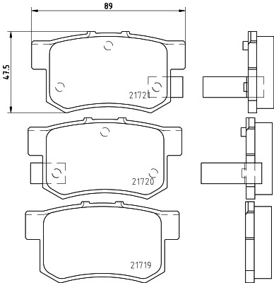 BEHR HELLA SERVICE - 8DB355016451 - Комплект тормозных колодок, дисковый тормоз
