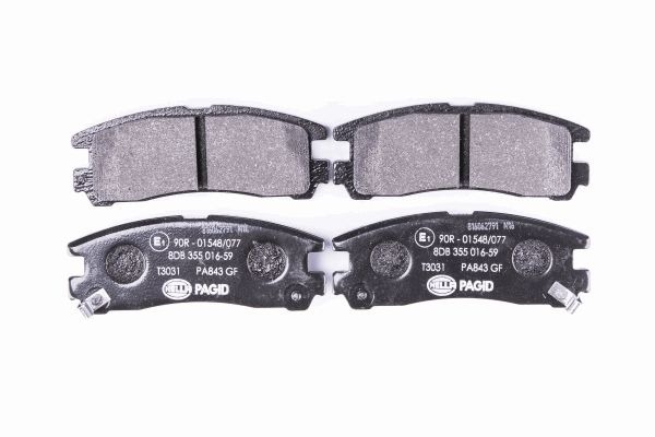 BEHR HELLA SERVICE - 8DB355016591 - Комплект тормозных колодок, дисковый тормоз