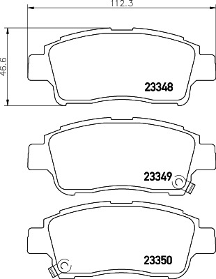 BEHR HELLA SERVICE - 8DB355017071 - Комплект тормозных колодок, дисковый тормоз
