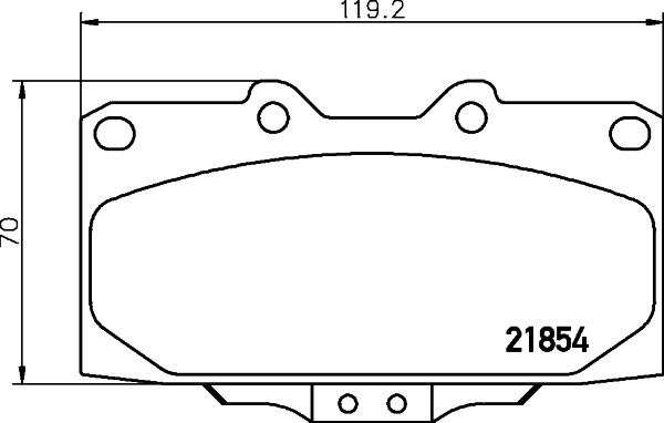 BEHR HELLA SERVICE - 8DB355017211 - Комплект тормозных колодок, дисковый тормоз