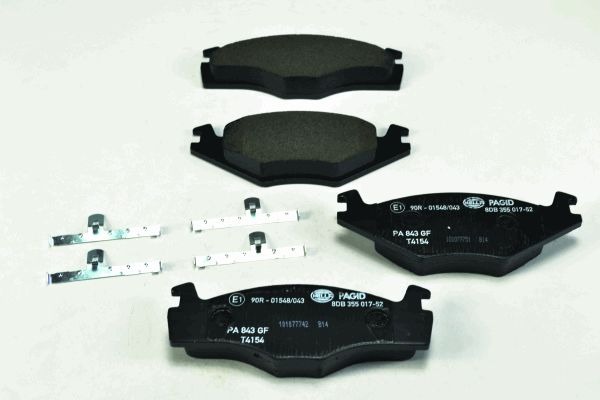 BEHR HELLA SERVICE - 8DB355017521 - Комплект тормозных колодок, дисковый тормоз BEHR HELLA SERVICE - 8DB355017521 - Комплект тормозных колодок, дисковый тормоз