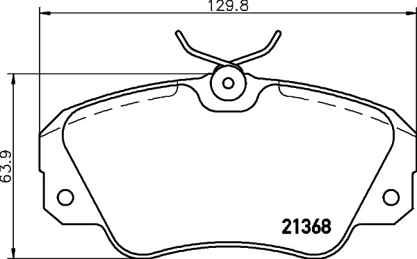 BEHR HELLA SERVICE - 8DB355017771 - Комплект тормозных колодок, дисковый тормоз