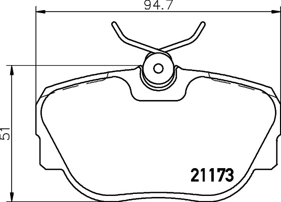 BEHR HELLA SERVICE - 8DB355017811 - Комплект тормозных колодок, дисковый тормоз