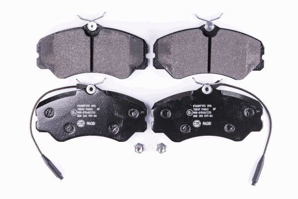 BEHR HELLA SERVICE - 8DB355017841 - Комплект тормозных колодок, дисковый тормоз BEHR HELLA SERVICE - 8DB355017841 - Комплект тормозных колодок, дисковый тормоз