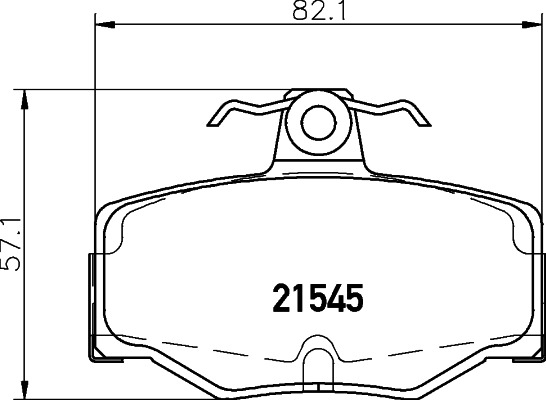 BEHR HELLA SERVICE - 8DB355018021 - Комплект тормозных колодок, дисковый тормоз