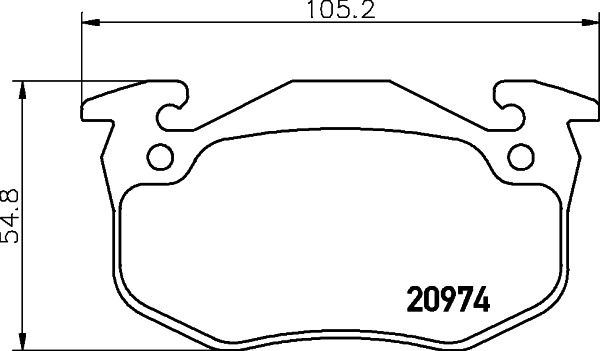 BEHR HELLA SERVICE - 8DB355018951 - Комплект тормозных колодок, дисковый тормоз