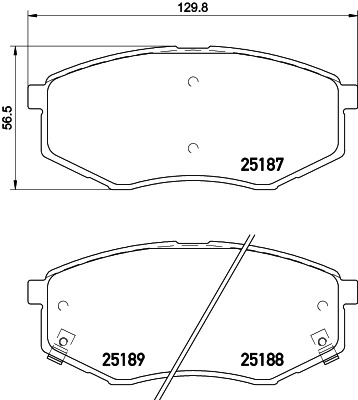 BEHR HELLA SERVICE - 8DB355019791 - Комплект тормозных колодок, дисковый тормоз