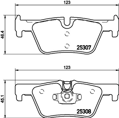 BEHR HELLA SERVICE - 8DB355019971 - Комплект тормозных колодок, дисковый тормоз