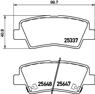 BEHR HELLA SERVICE - 8DB355020371 - Комплект тормозных колодок, дисковый тормоз