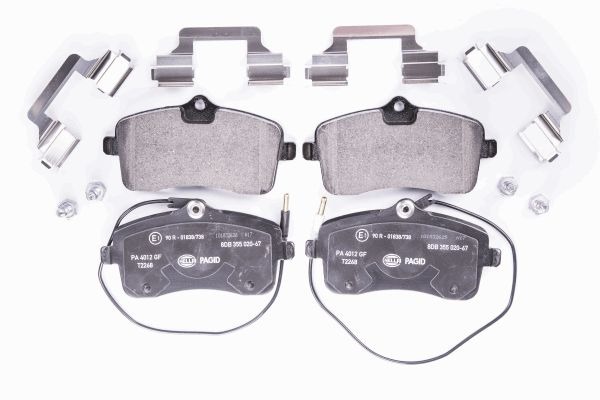 BEHR HELLA SERVICE - 8DB355020671 - Комплект тормозных колодок, дисковый тормоз