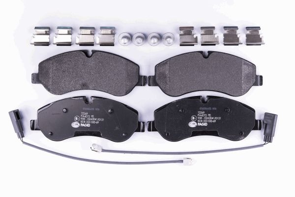 BEHR HELLA SERVICE - 8DB355020691 - Комплект тормозных колодок, дисковый тормоз BEHR HELLA SERVICE - 8DB355020691 - Комплект тормозных колодок, дисковый тормоз