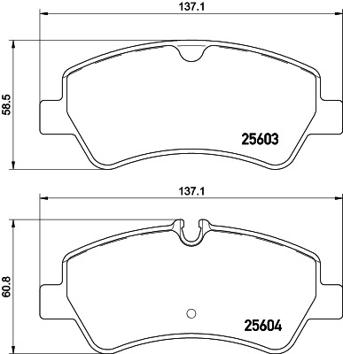 BEHR HELLA SERVICE - 8DB355020721 - Комплект тормозных колодок, дисковый тормоз