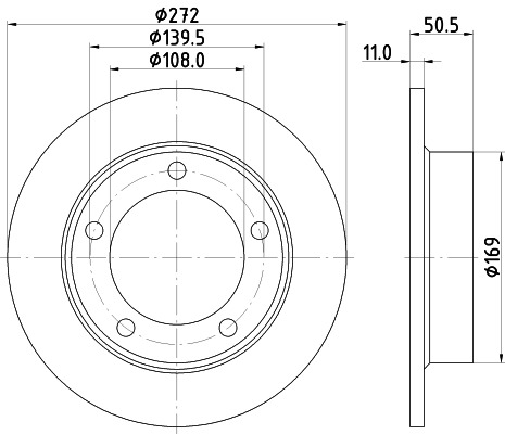 BEHR HELLA SERVICE - 8DD355100381 - Тормозной диск