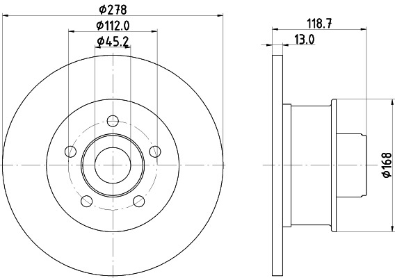 BEHR HELLA SERVICE - 8DD355100471 - Тормозной диск