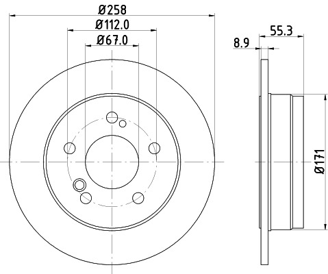 BEHR HELLA SERVICE - 8DD355100961 - Тормозной диск