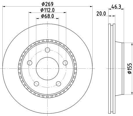 BEHR HELLA SERVICE - 8DD355101351 - Тормозной диск