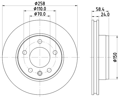 BEHR HELLA SERVICE - 8DD355101421 - Тормозной диск