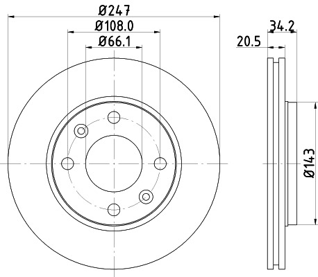 BEHR HELLA SERVICE - 8DD355101801 - Тормозной диск