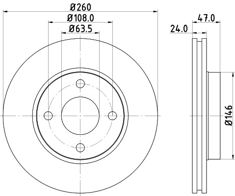 BEHR HELLA SERVICE - 8DD355103371 - Тормозной диск