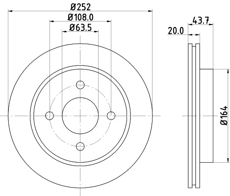 BEHR HELLA SERVICE - 8DD355103391 - Тормозной диск