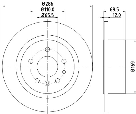 BEHR HELLA SERVICE - 8DD355103741 - Тормозной диск