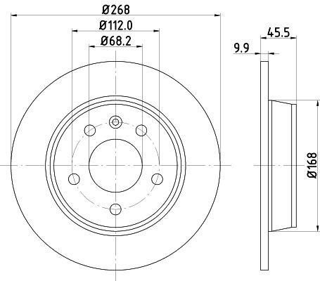 BEHR HELLA SERVICE - 8DD355104501 - Тормозной диск
