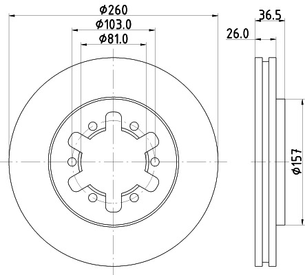 BEHR HELLA SERVICE - 8DD355104551 - Тормозной диск