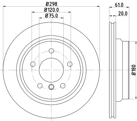 BEHR HELLA SERVICE - 8DD355104611 - Тормозной диск