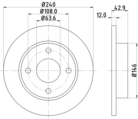 BEHR HELLA SERVICE - 8DD355104631 - Тормозной диск