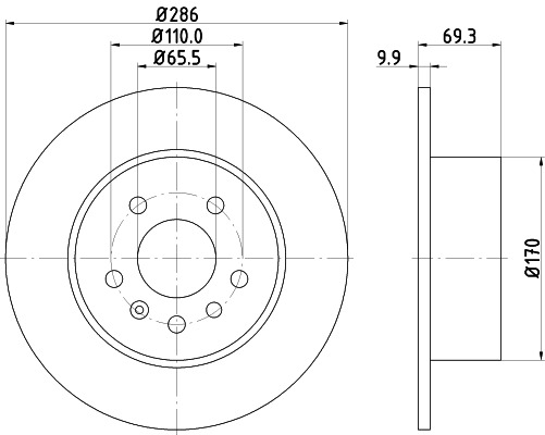 BEHR HELLA SERVICE - 8DD355104701 - Тормозной диск