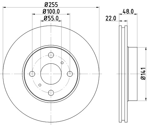 BEHR HELLA SERVICE - 8DD355104871 - Тормозной диск
