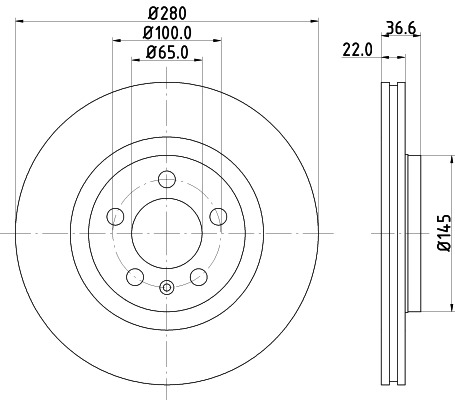 BEHR HELLA SERVICE - 8DD355105381 - Тормозной диск BEHR HELLA SERVICE - 8DD355105381 - Тормозной диск