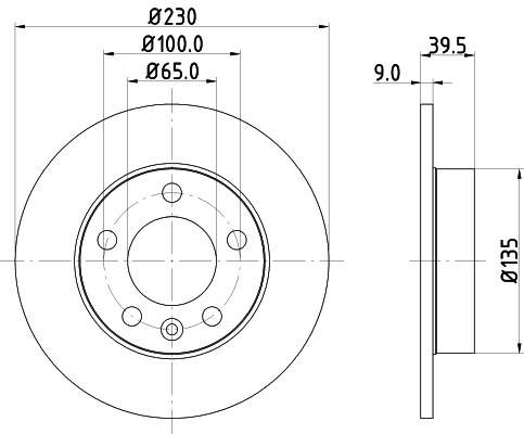 BEHR HELLA SERVICE - 8DD355105411 - Тормозной диск