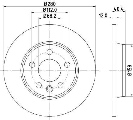 BEHR HELLA SERVICE - 8DD355105611 - Тормозной диск