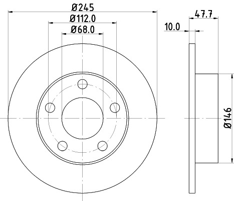 BEHR HELLA SERVICE - 8DD355105681 - Тормозной диск