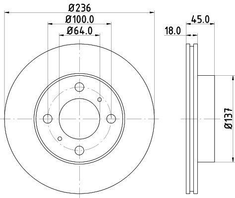 BEHR HELLA SERVICE - 8DD355105771 - Тормозной диск