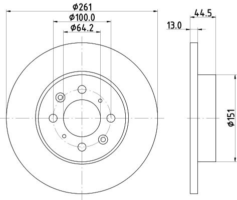 BEHR HELLA SERVICE - 8DD355105861 - Тормозной диск