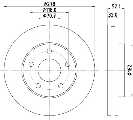 BEHR HELLA SERVICE - 8DD355106011 - Тормозной диск