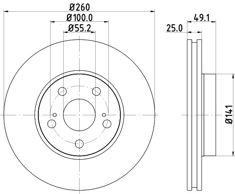 BEHR HELLA SERVICE - 8DD355106511 - Тормозной диск