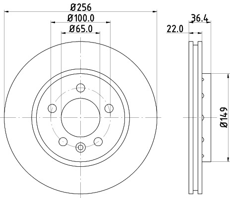 BEHR HELLA SERVICE - 8DD355106751 - Тормозной диск BEHR HELLA SERVICE - 8DD355106751 - Тормозной диск
