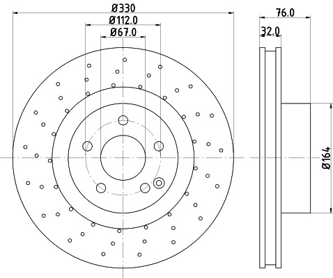 BEHR HELLA SERVICE - 8DD355106851 - Тормозной диск