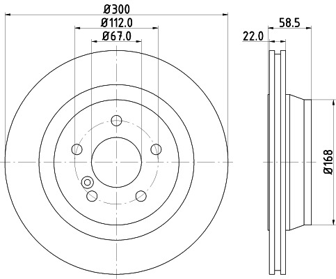 BEHR HELLA SERVICE - 8DD355106911 - Тормозной диск