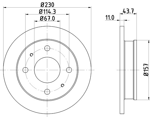 BEHR HELLA SERVICE - 8DD355107171 - Тормозной диск