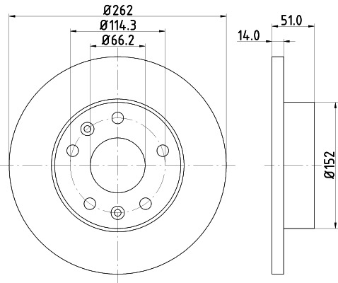 BEHR HELLA SERVICE - 8DD355107181 - Тормозной диск