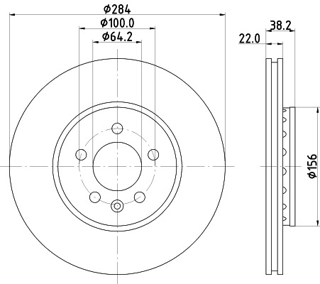 BEHR HELLA SERVICE - 8DD355107251 - Тормозной диск